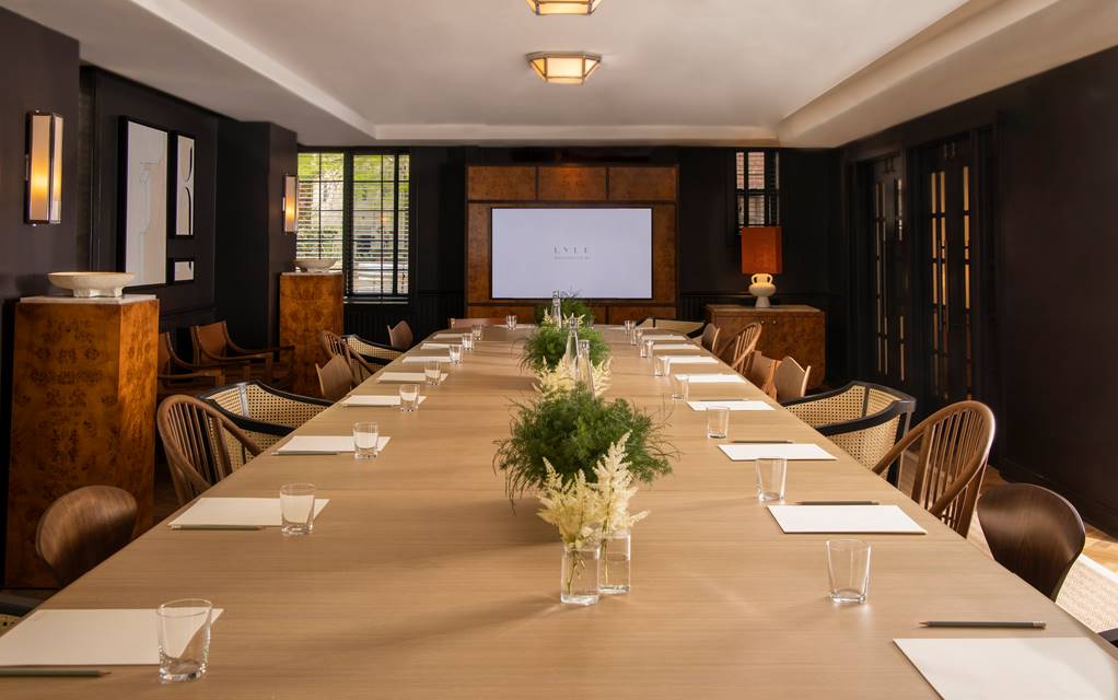The Parlor meeting room table