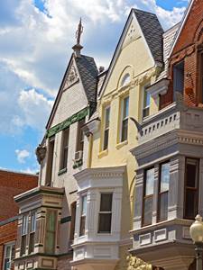 Neighborhood rowhomes in Dupont Circle, Washington D.C.