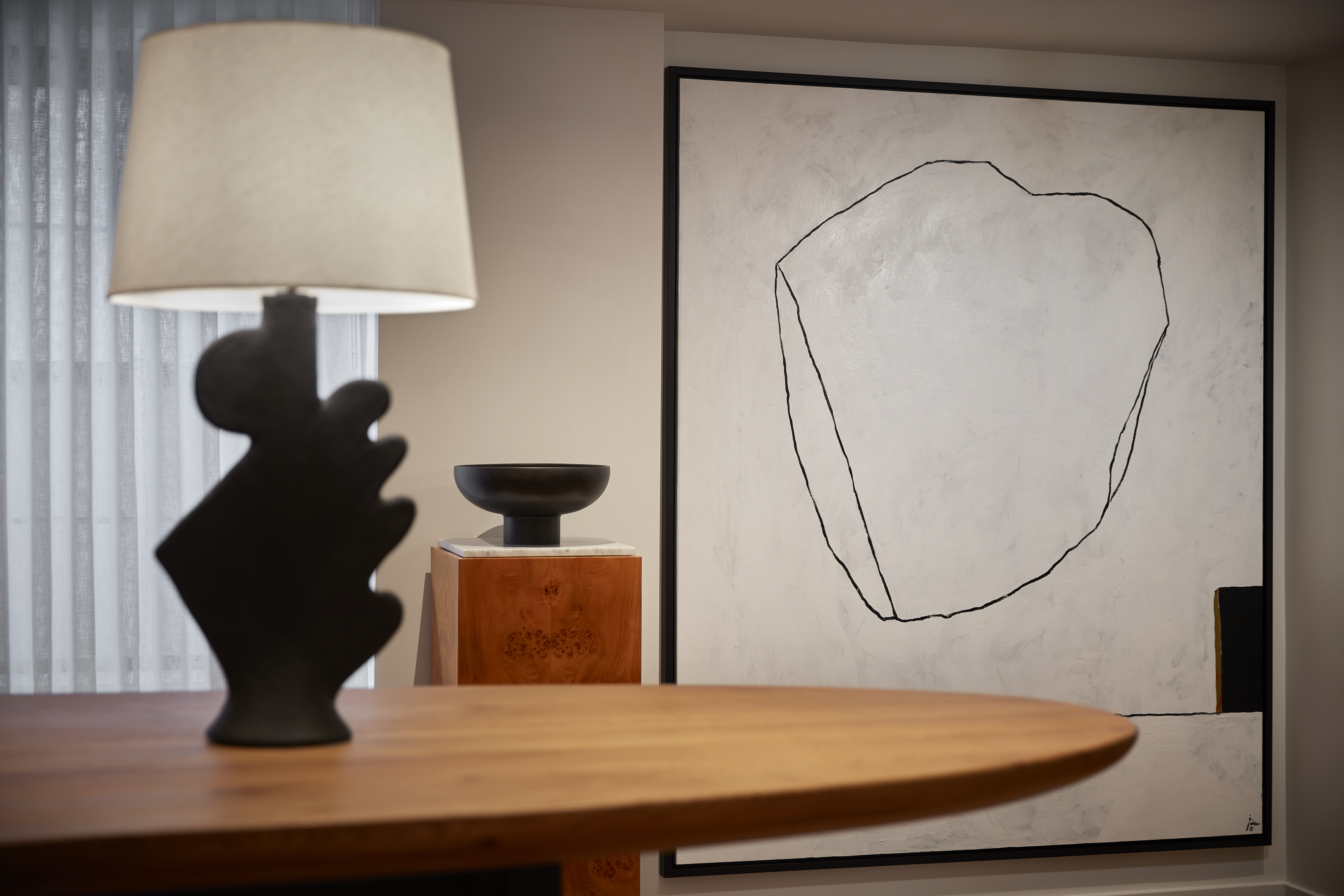 Contemporary painting on wall in The Gallery