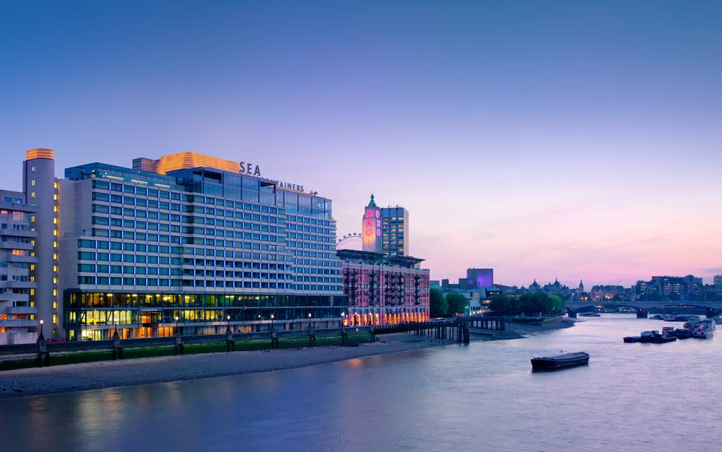 Exterior of Sea Containers overlooking South Bank